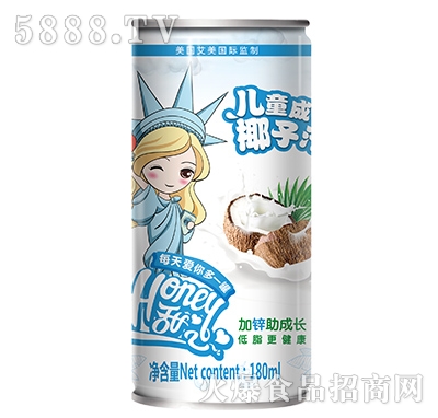 Honey甜心兒童成長(zhǎng)椰子汁180ml女罐