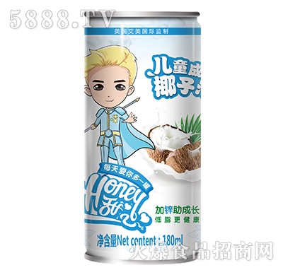 Honey甜心兒童成長(zhǎng)椰子汁180ml男罐