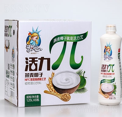 甜心活力π燕麥椰子飲品1.25Lx6瓶