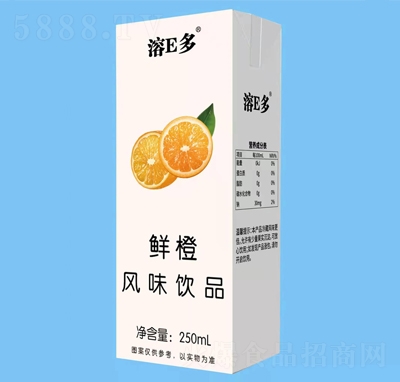 溶E多鮮橙風(fēng)味飲品250ml夏季飲品招商代理