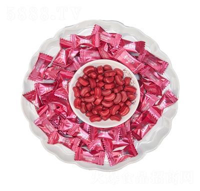 象果益生元紅豆糖果即食糖果零食休閑食品批發(fā)