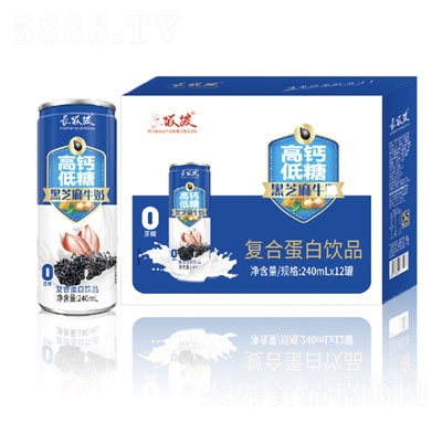 長坂坡黑芝麻牛奶復合蛋白飲品240mlX12罐招商