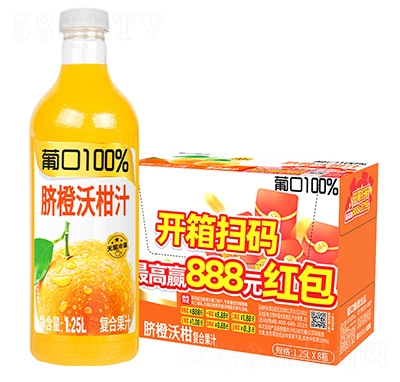 �Ͽ�100%Ě���ָ�֭1.25Lx8ƿ